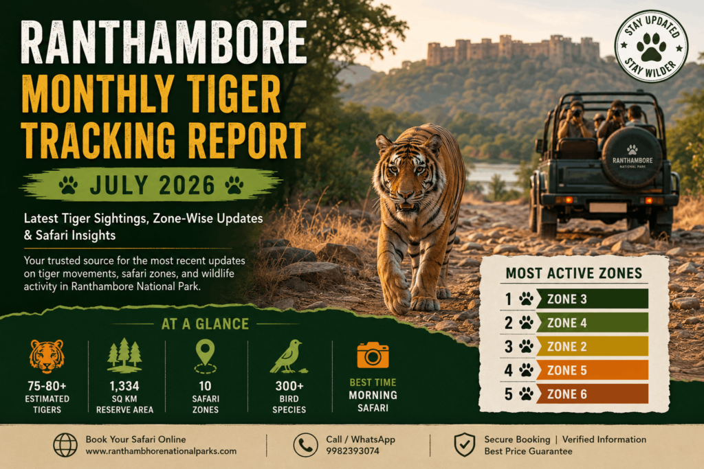 Ranthambore Monthly Tiger Tracking Report
